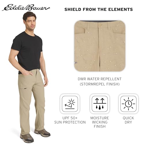 Eddie Bauer Men's Rainier Pants - 34W x 30L Light Khaki
