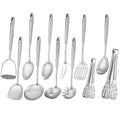 18/10 Stainless Steel Kitchen Utensil Set - 12-Piece All Metal Cooking Tools - Variation of THIS Listing