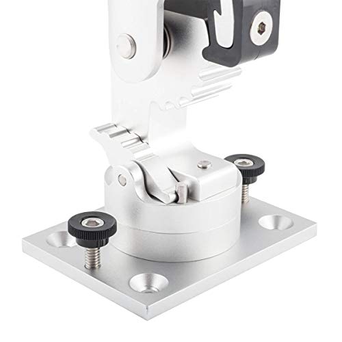 Cannon Dual-Axis Rod Holder with Quick Release & 360° Rotation - Silver, One Size