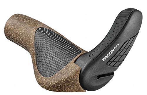 Ergon GP3 BioKork Large Bike Handlebar Grips - Ergonomic, Carbon Compatible