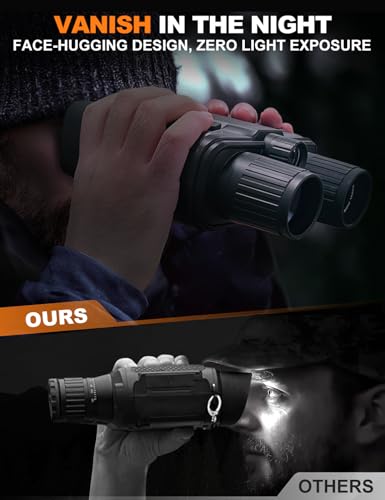 VISIOGEAR Dark Black Night Vision Goggles Eagle 4K Binoculars with 5000mAh Battery & 32GB Card