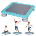 Kids Rebounder Mini Trampoline for Sensory & Motor Development - Blue, Rectangular, 25 Inch