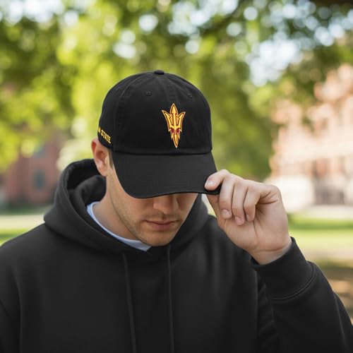 Arizona State University Cactus Embroidered Baseball Hat - Black