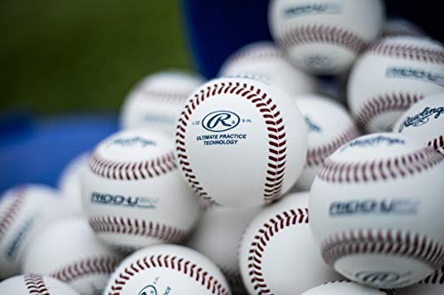 White Youth Baseballs in Bucket – Practice Balls for High School & College, 30 Pack