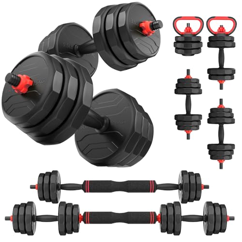 UKEEP 3-in-1 Adjustable Dumbbell Set 55LB - Versatile Home Gym Weights
