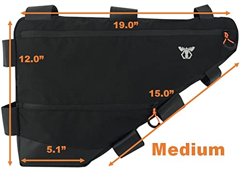 Bike Full Frame Bag | Bicycle Bikepacking, Touring, Commuting Pack | Large (14L)
