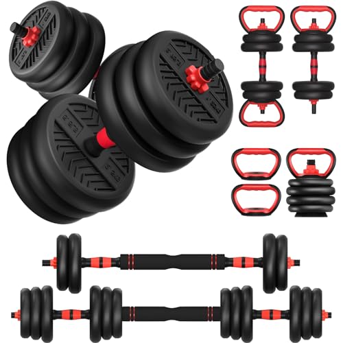 TOTOZAKUL 90LB Adjustable Dumbbell Set 4-in-1 Home Gym Equipment for Men Women