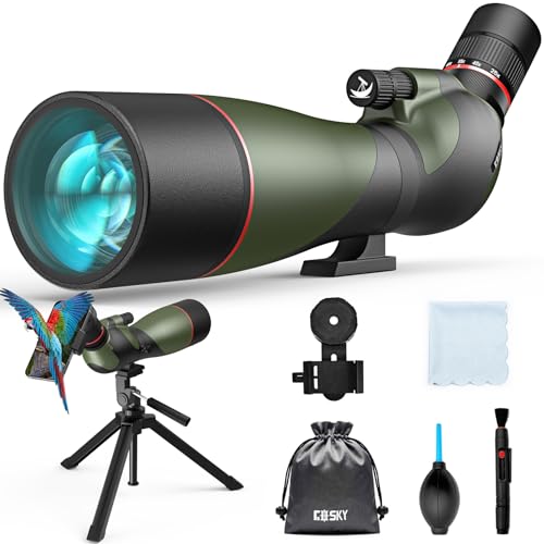 Gosky FalconPro Elite 25-75x85 Spotting Scope with Tripod & Phone Adapter