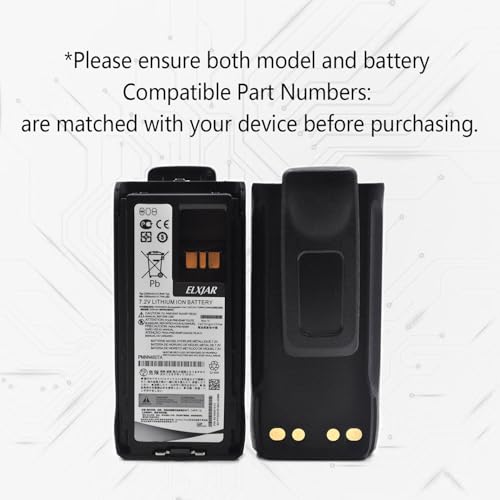 2-Pack 7.2V 2500mAh Lithium-Ion Battery for R7 Two-Way Radios