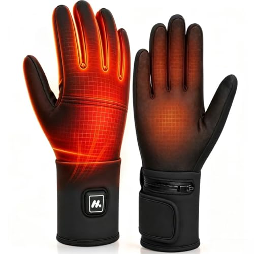 Heated Thermal Gloves for Men Women Large - Rechargeable Touchscreen Winter Gloves