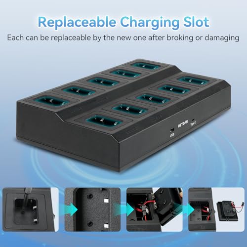 Retevis RT68 Walkie Talkie 10-Way Charger Multi Unit Rapid Charger - 1 Pack