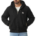 XX-Large Men's Waterproof Work Coat with Fleece Lining - Black