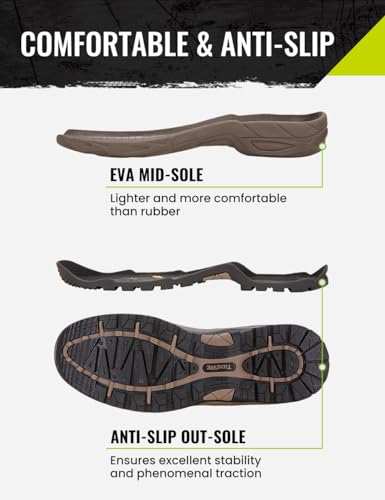 TIDEWE Waterproof Insulated Rubber Hunting Boots - Next Camo G2, 800g