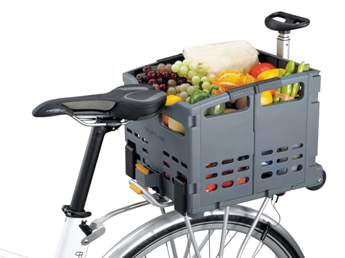 Topeak Collapsible Bicycle Basket with Trolley Handle & MTX Compatibility