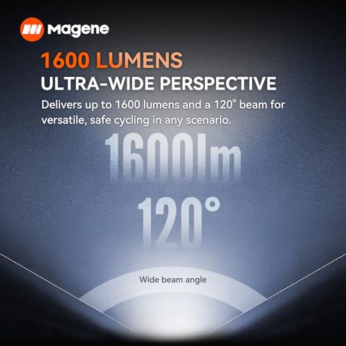 1600 Lumens Bike Headlight - Rechargeable Front Light for Cycling, Waterproof