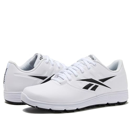 Reebok Mens Spikeless Golf Shoes - 12 X-Wide White/Black/White