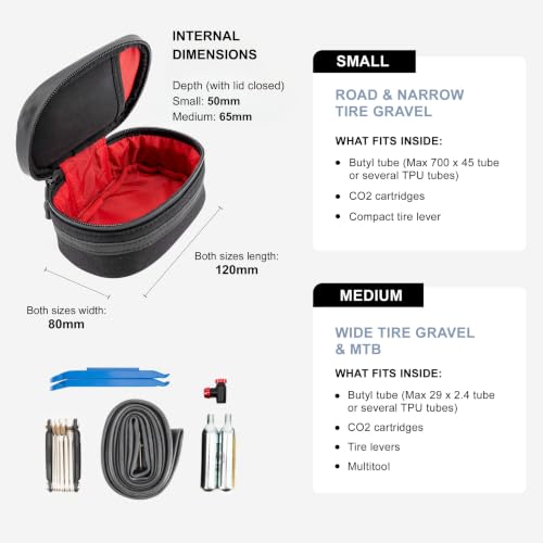 REDSHIFT Medium Bicycle Saddle Bag 0.66L Quick-Access Weatherproof Storage