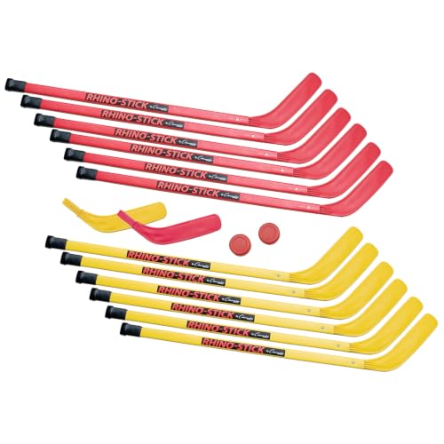 Champion Sports Rhino Stick Hockey Set 36" - Durable ABS Indoor/Outdoor