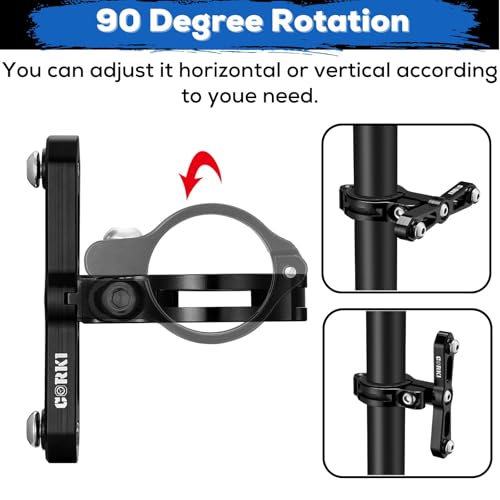 Bike Water Bottle Cage Mount Adapter Aluminum Alloy Handlebar Seatpost Clamp