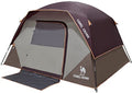Camel Crown 4-Person Waterproof Camping Tent - Quick Setup, Wine Red