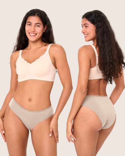 Breathable Mesh Women's Underwear - Soft Lightweight Briefs, 5-Pack, Medium, Multicolor