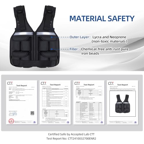 Sportneer Adjustable Weighted Vest 2-42 lbs for Men Women Fitness & Rucking