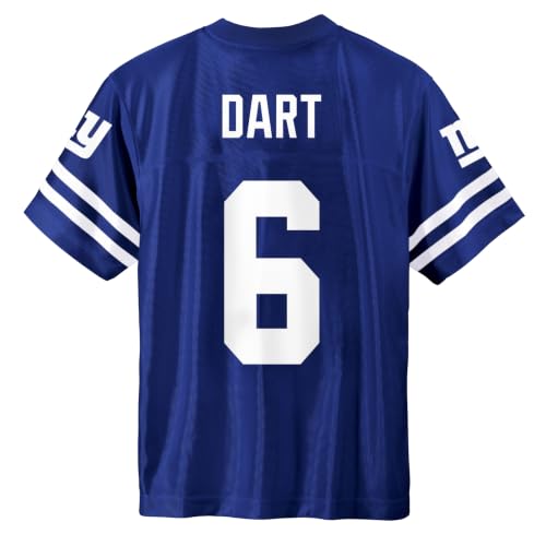 Youth New York Giants Jaxson Dart #6 Blue Home Jersey - Sizes 4-18, Official