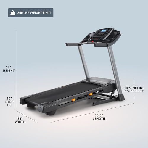 NordicTrack T6.5S Treadmill Console for Home Workout - Black, Foldable & iFIT Compatible