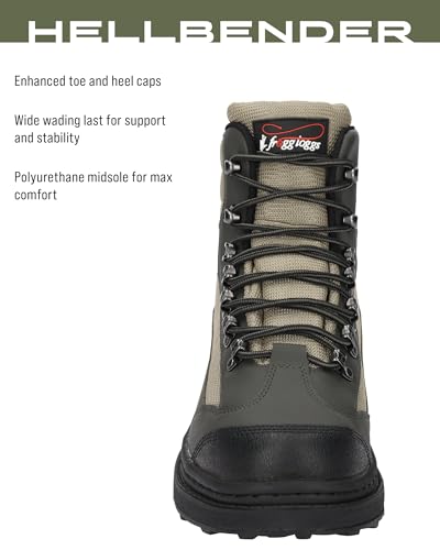 Frogg Toggs Hellbender Waterproof Wading Boots Men’s 11 Cleated Fishing Shoes