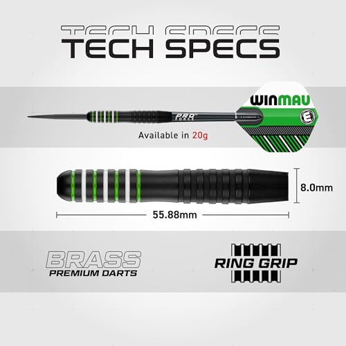 Winmau Masters Pro Dartboard Set - Complete Cabinet with Steel Tip Darts & Self-Healing Sisal Board
