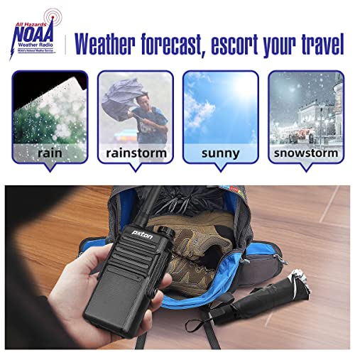 Long Range Walkie Talkies 4 Pack for Adults with Headphones - GMRS Two-Way Radio