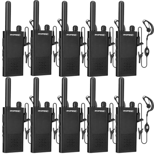 BAOFENG T26 Walkie Talkies 10-Pack Long Range Two-Way Radios with Earpieces