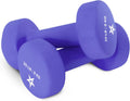 Yes4All Neoprene Coated Dumbbell Hand Weights - Set of 2 with Anti-Roll, Anti-Slip Design | 15 Color Options