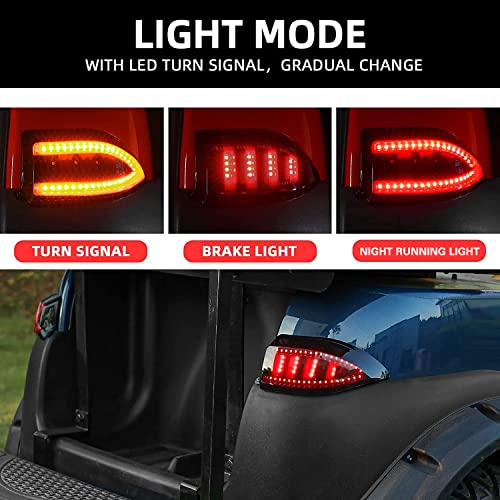 NOKINS LED Tail Lights for Club Car Golf Carts Precedent & Tempo, Brake & Signal