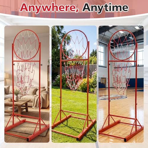 Adjustable Portable Basketball Passing Trainer with Net - Indoor Outdoor Practice Equipment