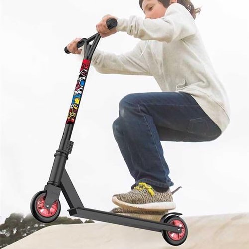 Trick Pro Scooter Quality Stunt Scooter for Kids 8 Years and Up Adults Complete Kick Scooter for Intermediate,Beginner,Advanced and Professional Rider Teens Cool Scooter Freestyle Tricks Black