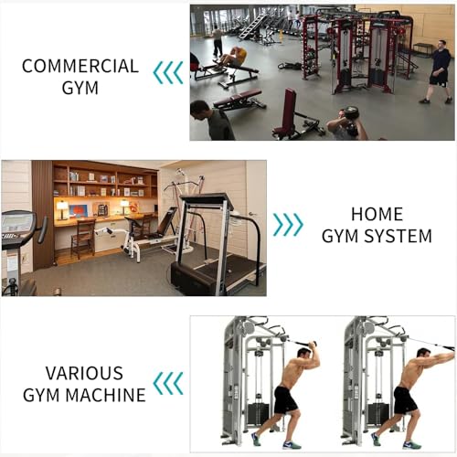 Double D Handle Cable Row Attachment - Rotating Lat Pulldown Handle for Gym