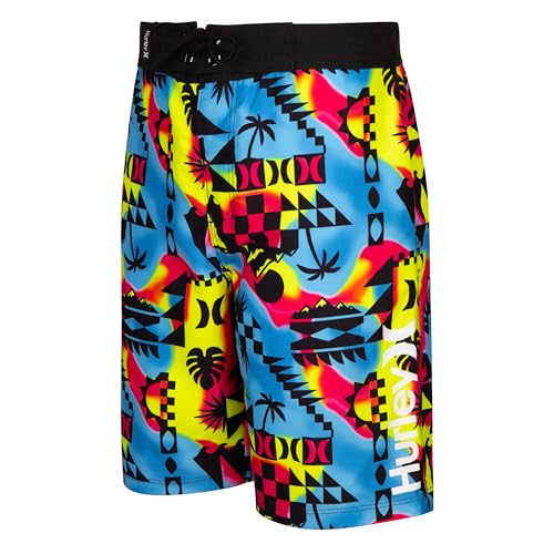 Hurley Boys Printed Board Shorts - Multi Aztec 7-Inch Swim Trunks