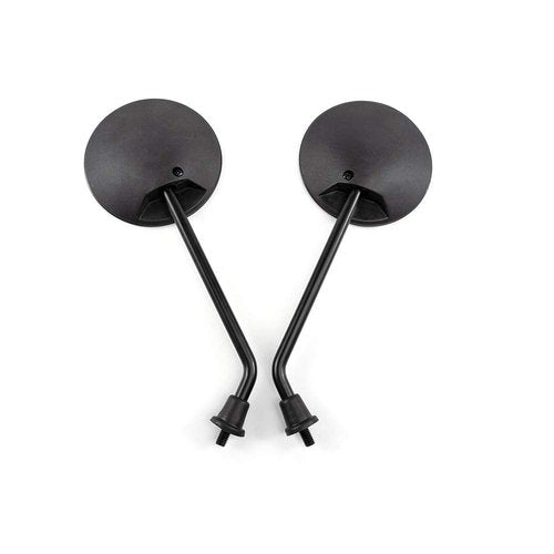Motorcycle Side Mirror Round 10 mm Black Handlebar Mirror for Motorcycle Bicycle