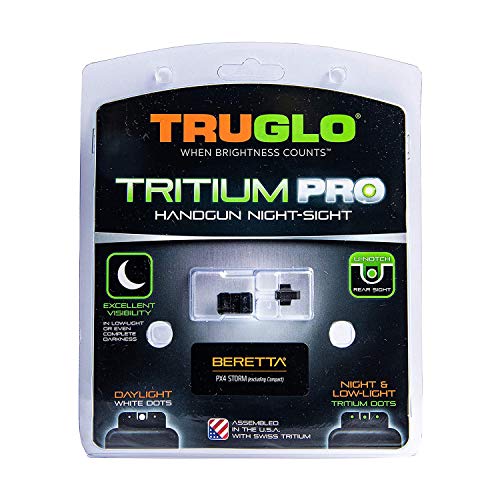 TRUGLO Tritium Night Sight Set for Beretta PX4 Storm - Black, TG231B1W