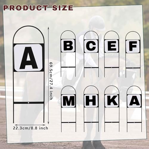 8Pcs Metal Dressage Arena Letters Set for Equestrian Training & Events