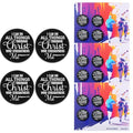 Race Bib Clips - Biblical Verse Design, Black - 12 Pack for Runners