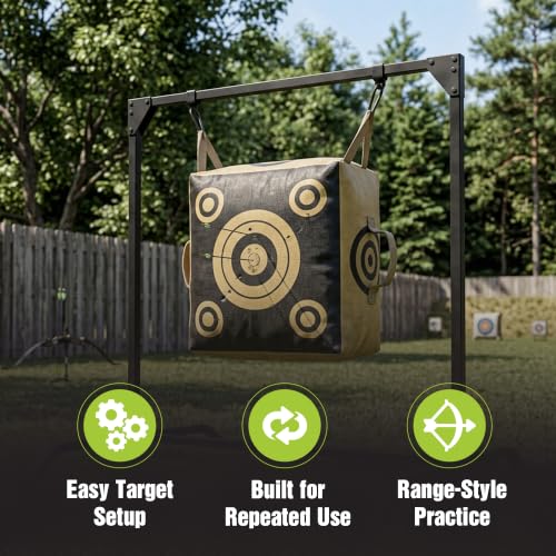 HME Adjustable Archery Target Stand for Bag Targets, Indoor Outdoor