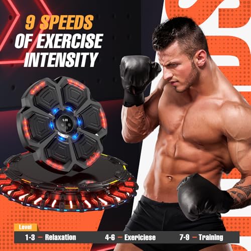 Boxing Machine with 9 Modes and Bluetooth | Includes 2 Ergonomic Gloves