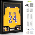 Black Jersey Display Case with UV Protection for Sports Jerseys - Large Acrylic Shadow Box, Wall Mount, JupDec