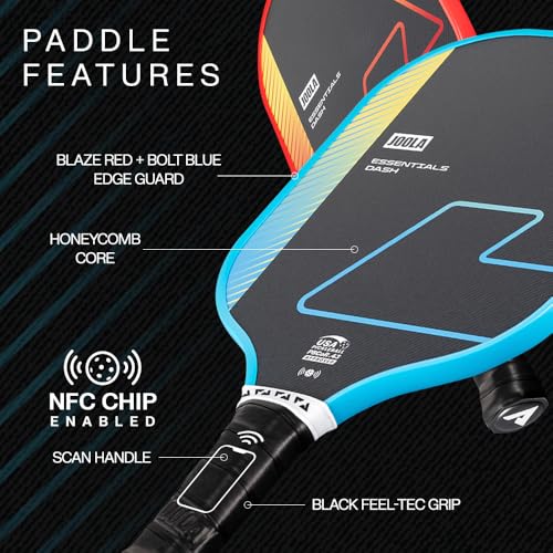JOOLA Essentials Dash Pickleball Set with 2 Paddles, 4 Balls & Carry Bag