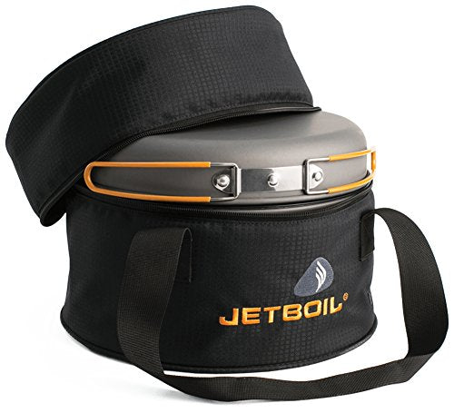 Jetboil Genesis Basecamp Orange Backpacking Camping Stove with Cookware System