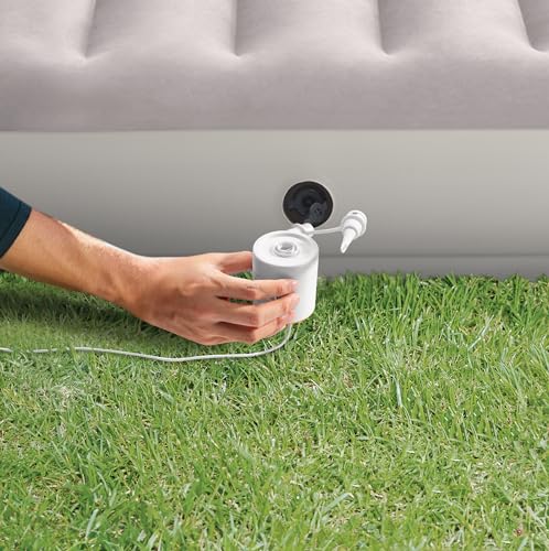 Queen Dura-Beam Mid-Rise Air Mattress with Fiber-Tech & USB Quickfill Pump - Intex