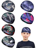 Kids Skull Cap Helmet Liner Hats - Small, Mixed Colors, 6 Pack
