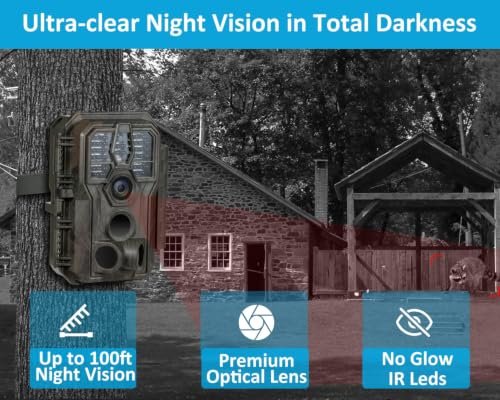 GardePro E5S 2-Pack Trail Camera - 64MP Photos & 1296P HD Video, Waterproof, Fast Trigger